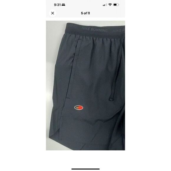 Nike Stride FZ2708-010 Men Sz Small Dri-FIT 5" Blue Ribbon Run Club Shorts Black - Picture 6 of 11